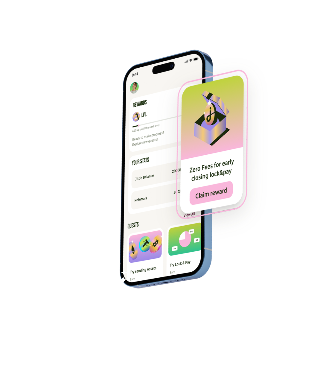 Jittie app - Buy Bitcoin interface